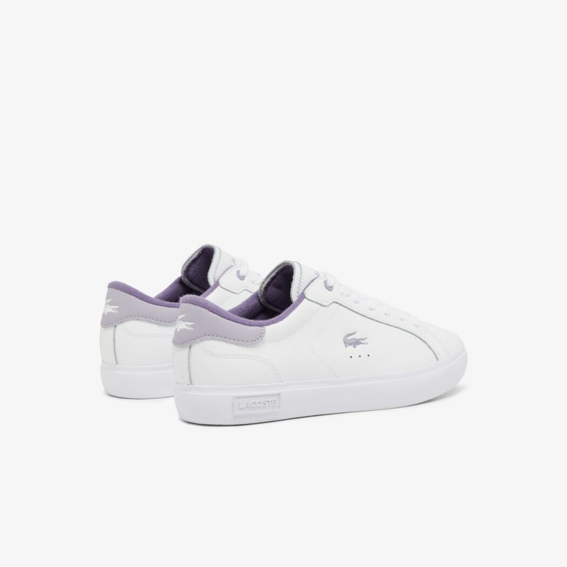 Giày Lacoste PowerCourt Leather Nữ - Trắng Tím