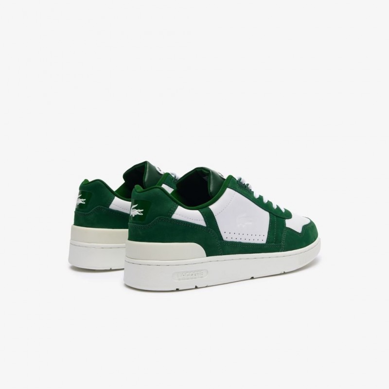 Giày Lacoste T-Clip Leather Nam - Trắng Xanh Lá