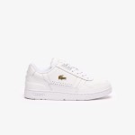 Giày Lacoste T-Clip Leather Nữ - Trắng Gold