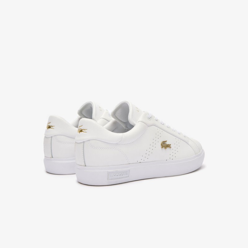 Giày Lacoste PowerCourt 2.0 Nữ - Trắng Gold