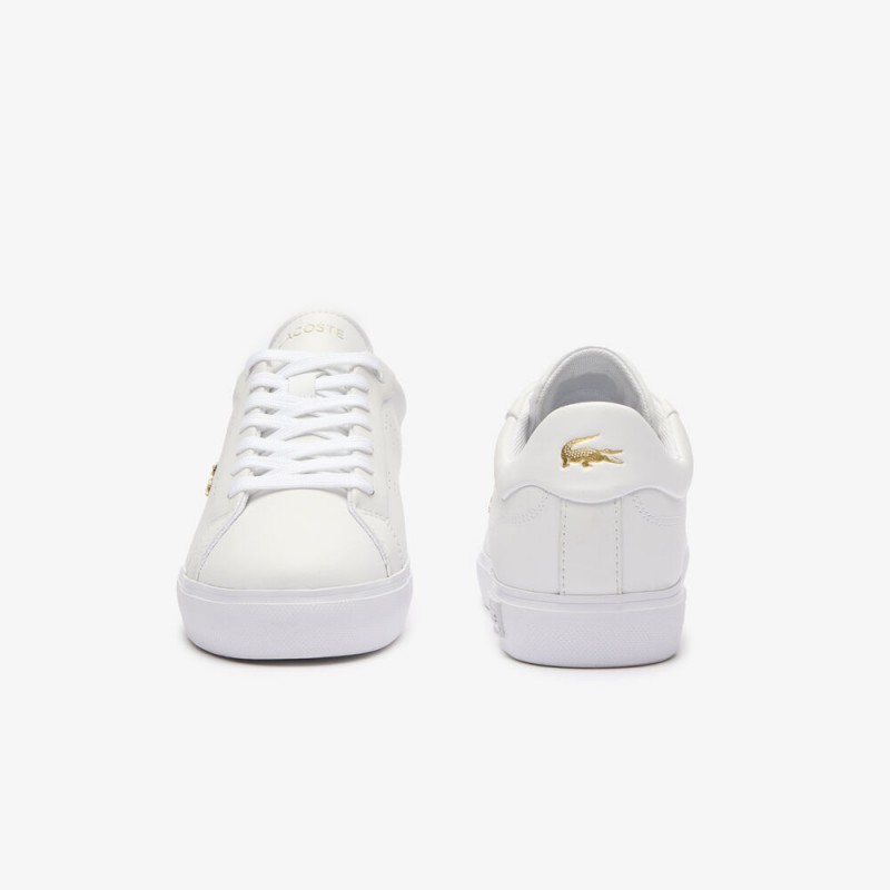 Giày Lacoste PowerCourt 2.0 Nữ - Trắng Gold