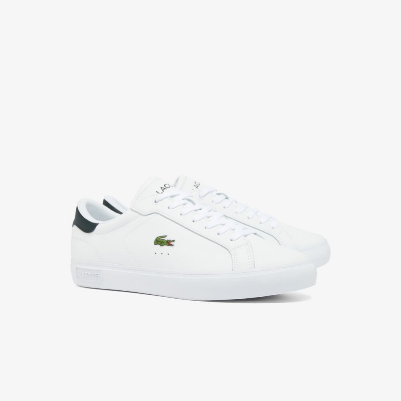Giày Lacoste Powercourt Leather Nam - Trắng Xanh