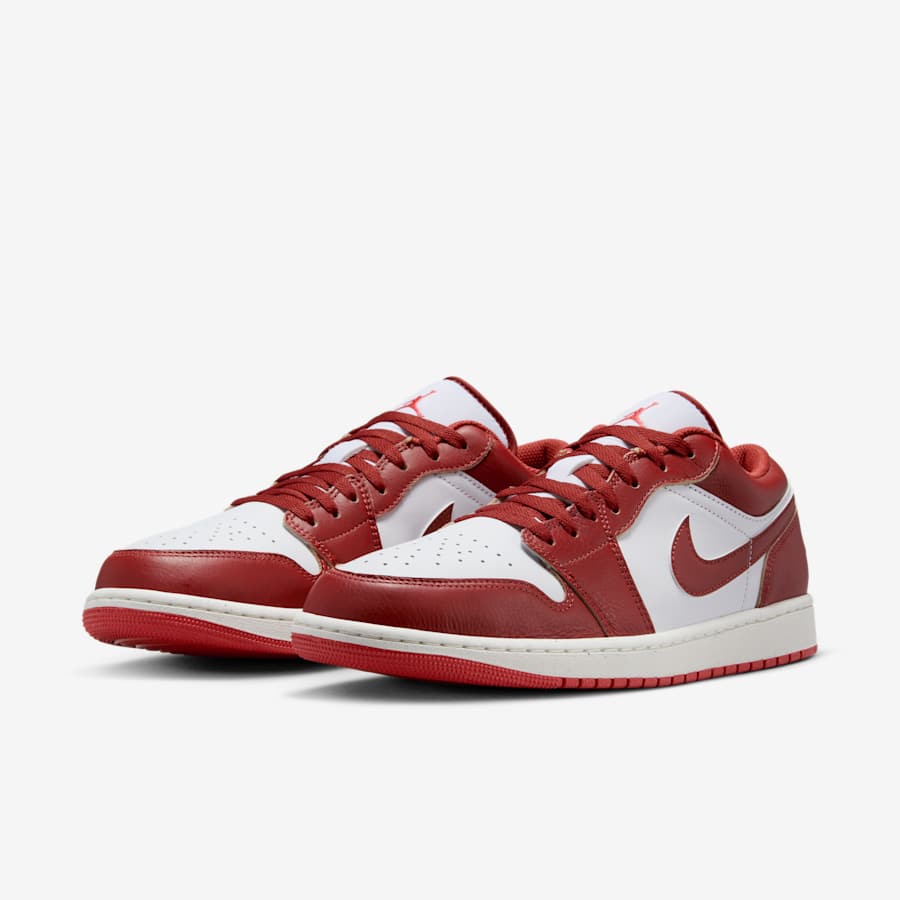 Giày Nike Air Jordan 1 Low Nam - Xám Đen Đỏ - hình 4