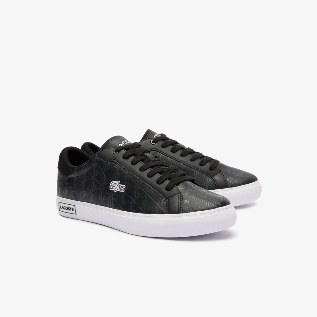 Giày Lacoste PowerCourt Nam - Đen Trắng - hình 2