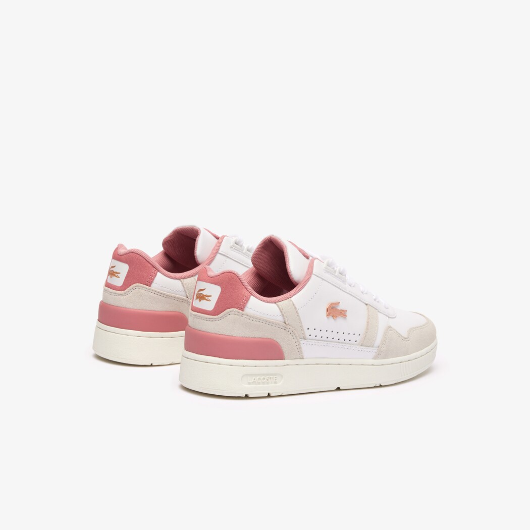 Giày Lacoste T-Clip Leather Nữ - Trắng Hồng - hình 3