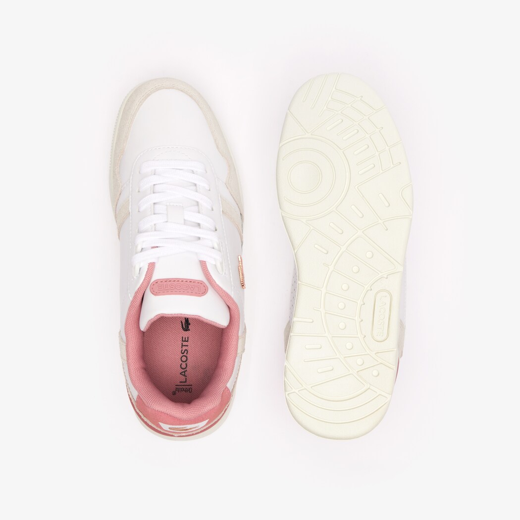 Giày Lacoste T-Clip Leather Nữ - Trắng Hồng - hình 4
