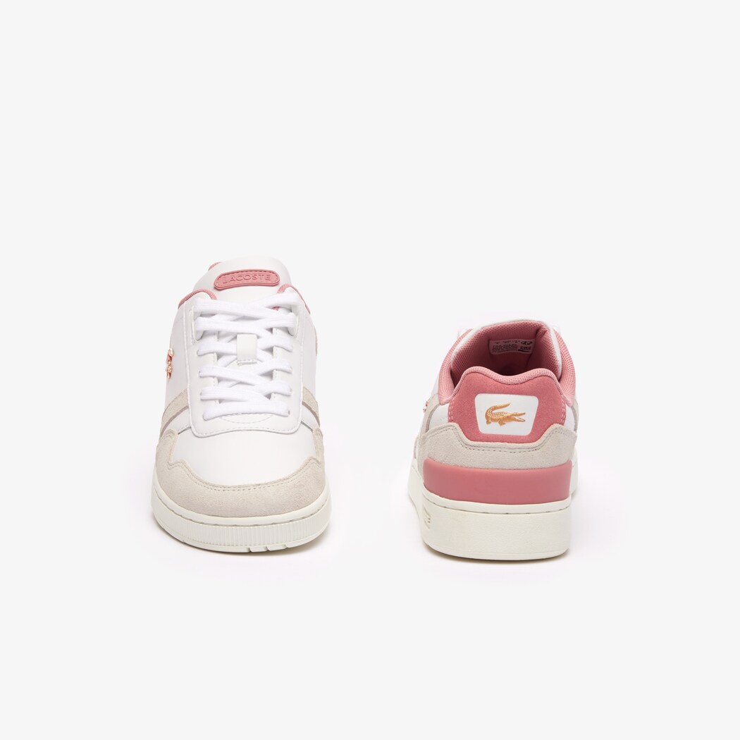Giày Lacoste T-Clip Leather Nữ - Trắng Hồng - hình 5