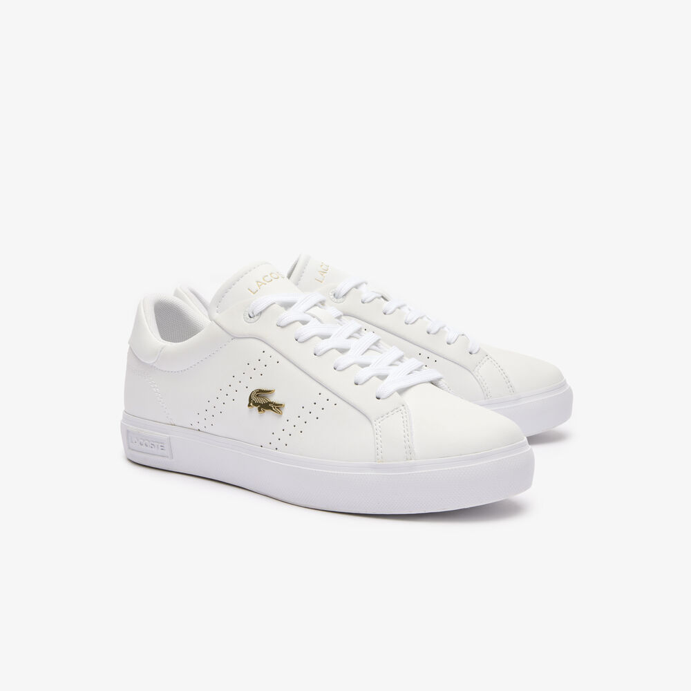 Giày Lacoste PowerCourt 2.0 Nữ - Trắng Gold - hình 2