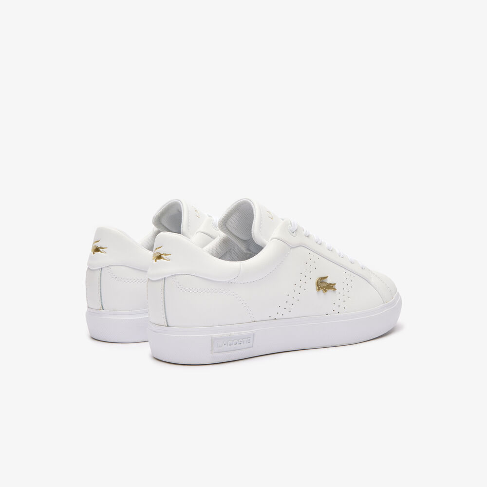Giày Lacoste PowerCourt 2.0 Nữ - Trắng Gold - hình 3