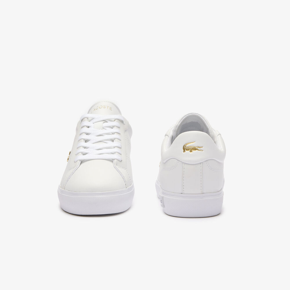 Giày Lacoste PowerCourt 2.0 Nữ - Trắng Gold - hình 5