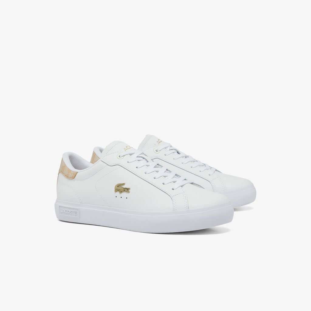 Giày Lacoste PowerCourt Leather Nữ - Trắng Gold - hình 2