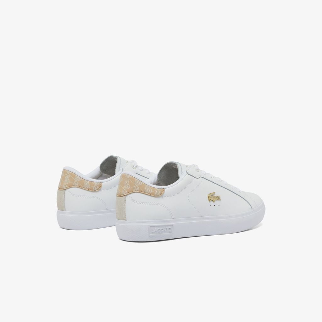 Giày Lacoste PowerCourt Leather Nữ - Trắng Gold - hình 3