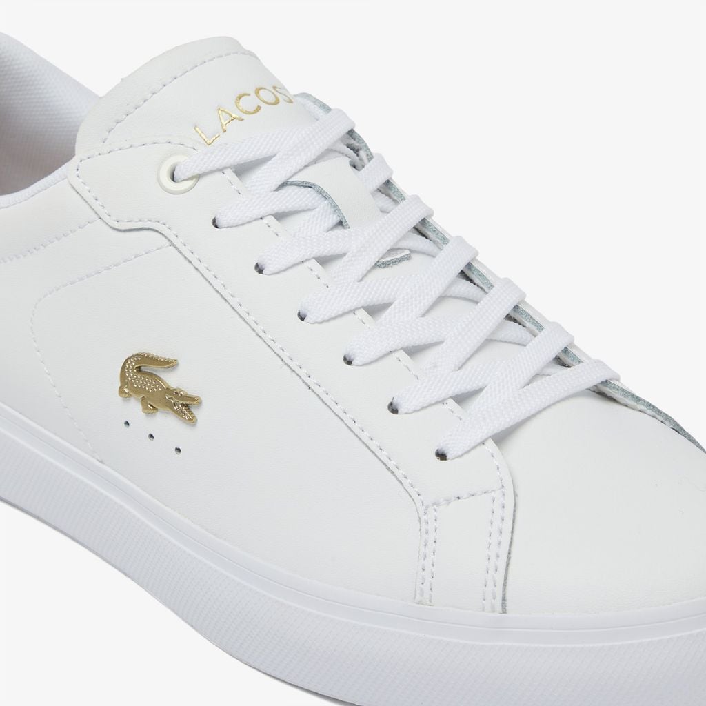 Giày Lacoste PowerCourt Leather Nữ - Trắng Gold - hình 6